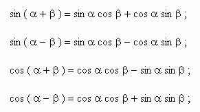 Формулы сложения функций. Тригонометрия формулы сложения и вычитания. Формулы сложения и вычитания синусов и косинусов. Формулы сложения аргументов тригонометрических функций. Тригонометрические тождества формулы сложения.